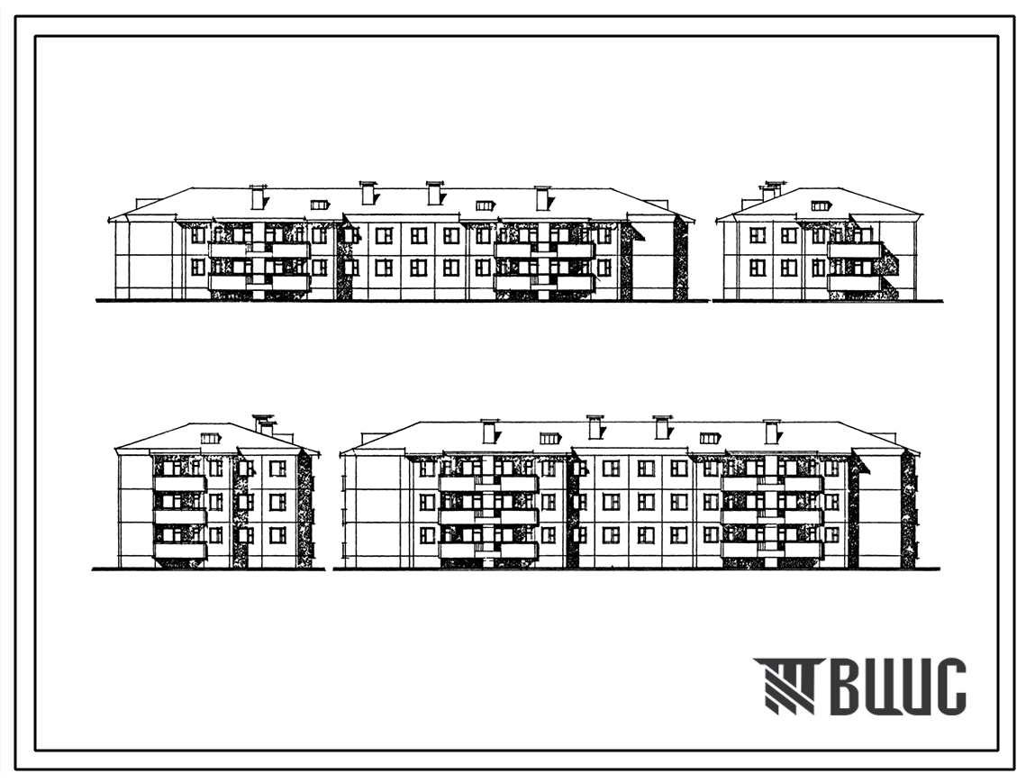 Типовой проект 112-020м.85 2 и 3-этажные крупнопанельные жилые и лестничные блоки широтной ориентации и элементы блокировки (выпуск 7)