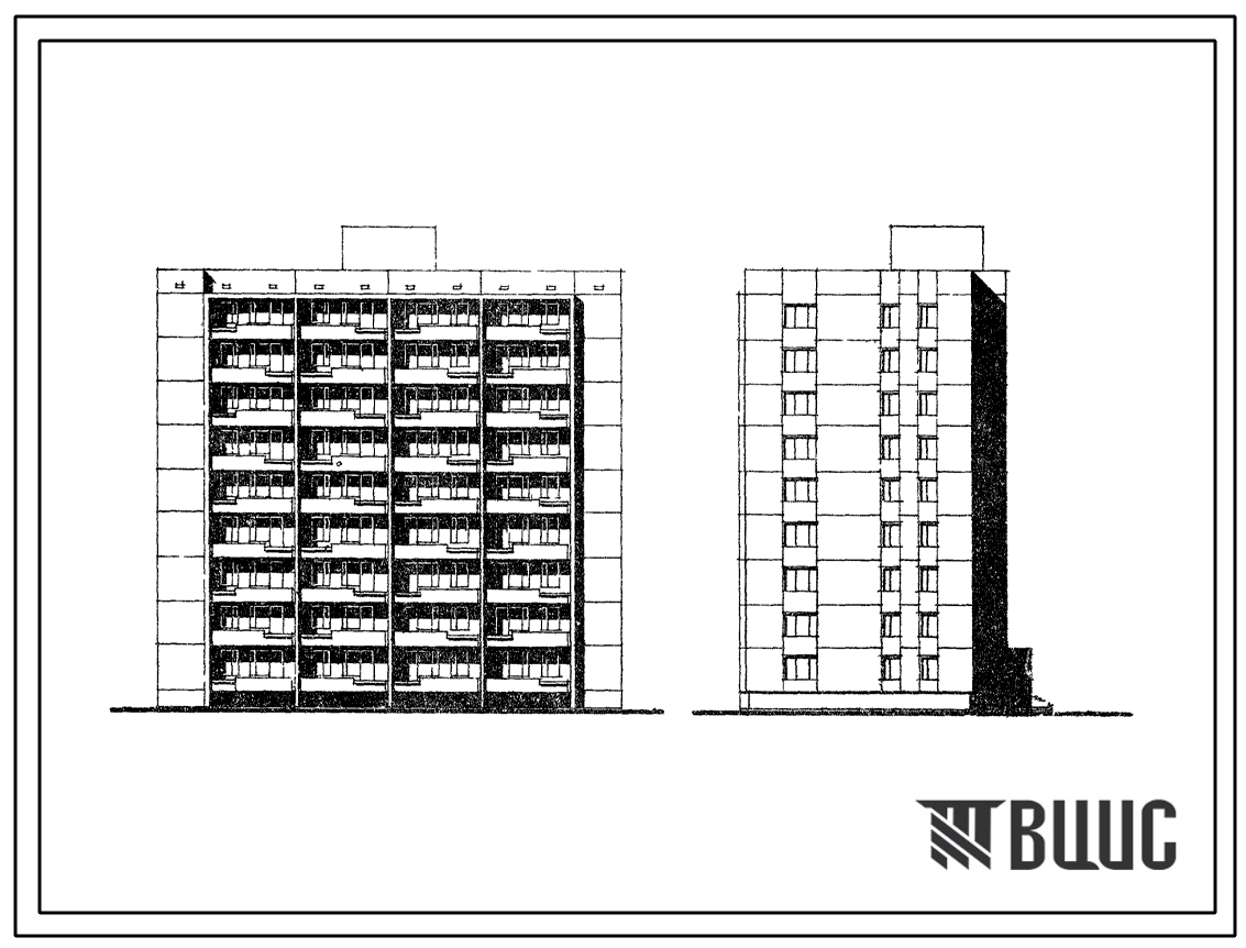 Типовой проект 111-130-2 Девятиэтажный односекционный жилой дом на 54 квартиры (однокомнатный 1Б-18, трехкомнатный 3А-18, трехкомнатный 3Б-18). Для строительства в 1В климатическом подрайоне, 2 и 3 климатических районах.