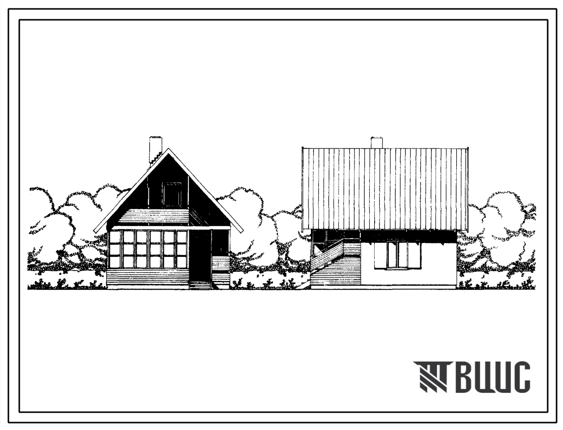 Типовой проект 184-000-20 Двухкомнатный садовый летний домик с мансардой. Для строительства во II климатическом районе.