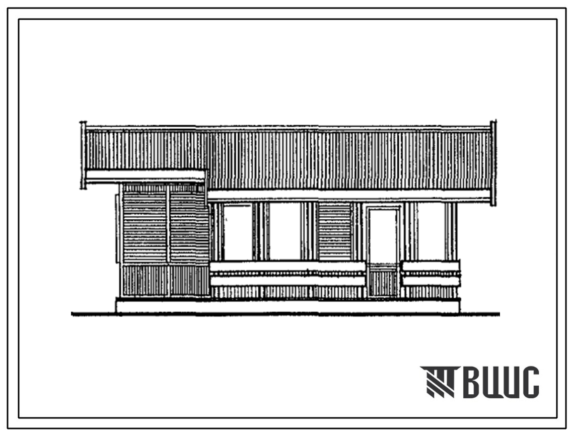 Типовой проект 186-000-699.13.87 Дачный домик на 3 человека со стенами из деревянно-щитовых конструкций для строительства в УССР