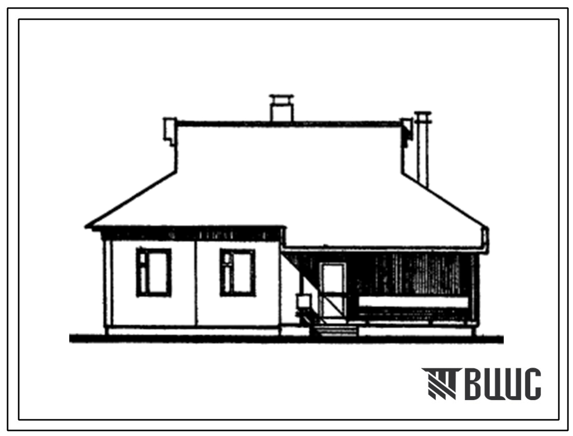 Типовой проект 181-94-85/1 Дом одноэтажный одноквартирный трехкомнатный.