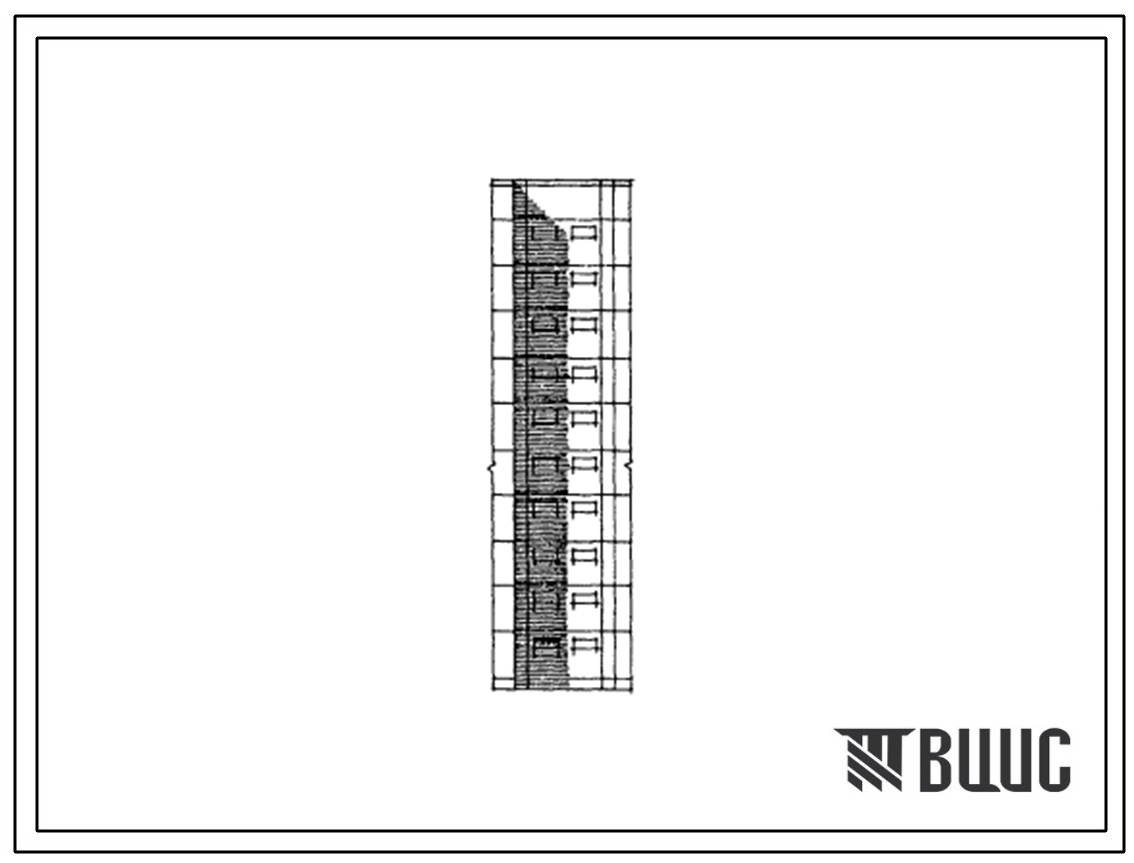 Типовой проект 141-036.13.87 Блок-вставка 10-этажная с внешним углом поворота 210 градусов в городе Свердловске