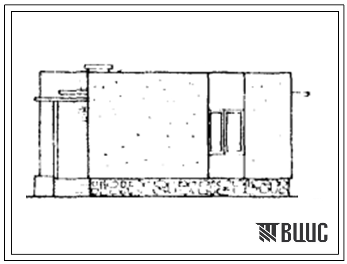 Типовой проект 184-40-49 Одноэтажный дом с двухкомнатной квартирой типа 2Б (левый). Для строительства в 4А и 4Г климатических подрайонах ККАССР
