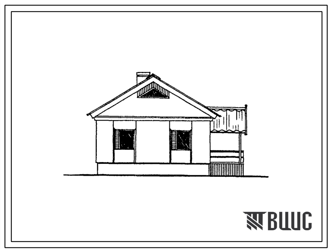Типовой проект 188-000-601.13.87 Монолитный одноэтажный одноквартирный трехкомнатный жилой дом (для условий применения в Чувашской АССР)