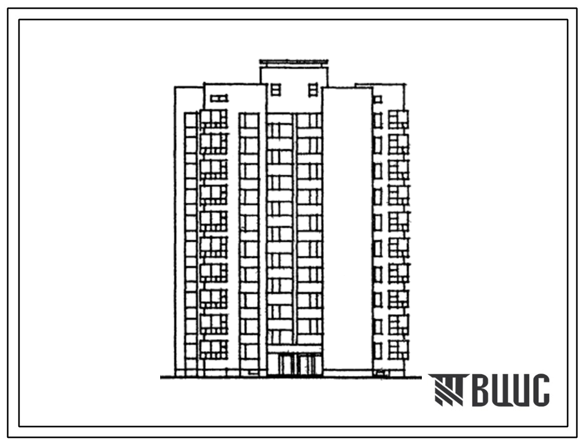 Типовой проект 1-318-0109.13.87 Блок-секция 10-этажная 40-квартирная угловая с торцевыми окончаниями 2-2-2-3. Для строительства в Литовской ССР.