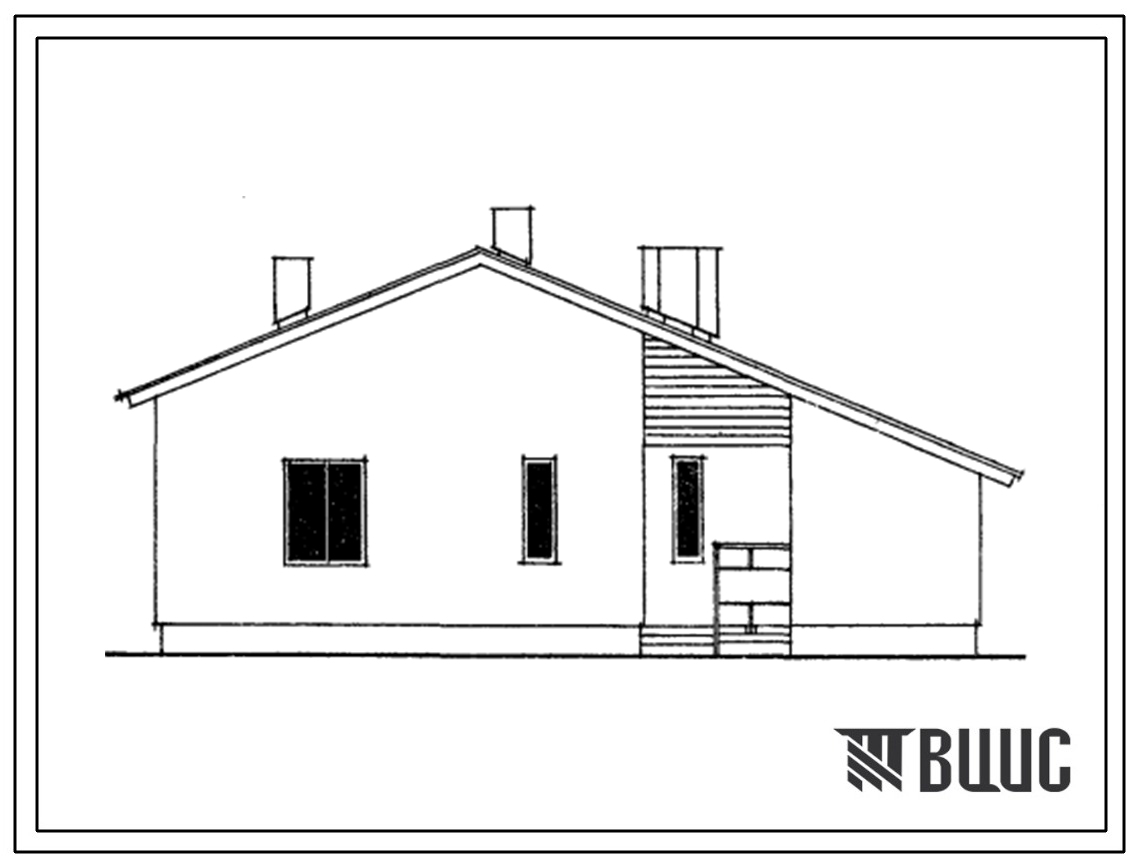 Типовой проект 184-12-161/1.2 Одноэтажный дом с квартирой типа 4Б. Для индивидуального строительства.