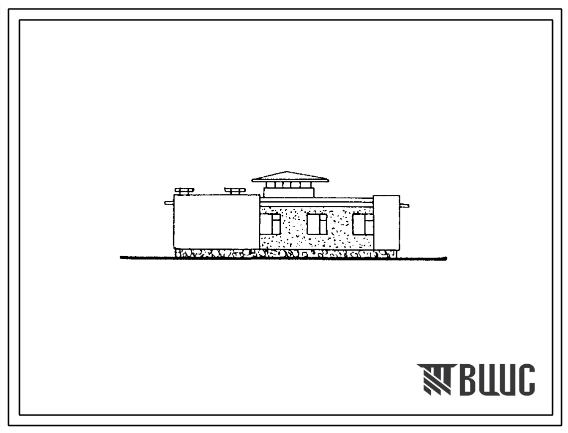 Типовой проект 184-40-105.86 Одноэтажный жилой дом с шестикомнатной квартирой (левый)