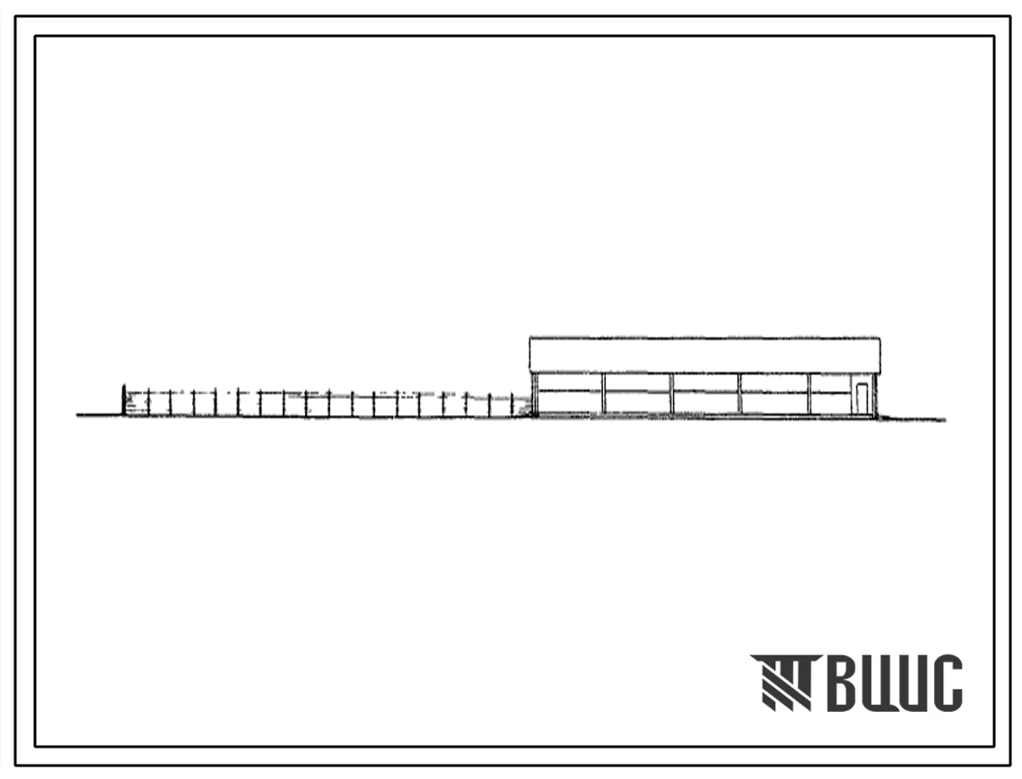 Типовой проект 803-148с Баз-навес на 800 голов ремонтного молодняка каракульского направления (в индустриальных конструкциях серии 1.800 1).