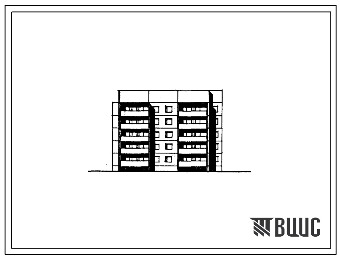 Фасады Типовой проект 75-023/1.2 Блок-секция 5-этажная 20-квартирная угловая левая 2Б-2Б-3Б-3А