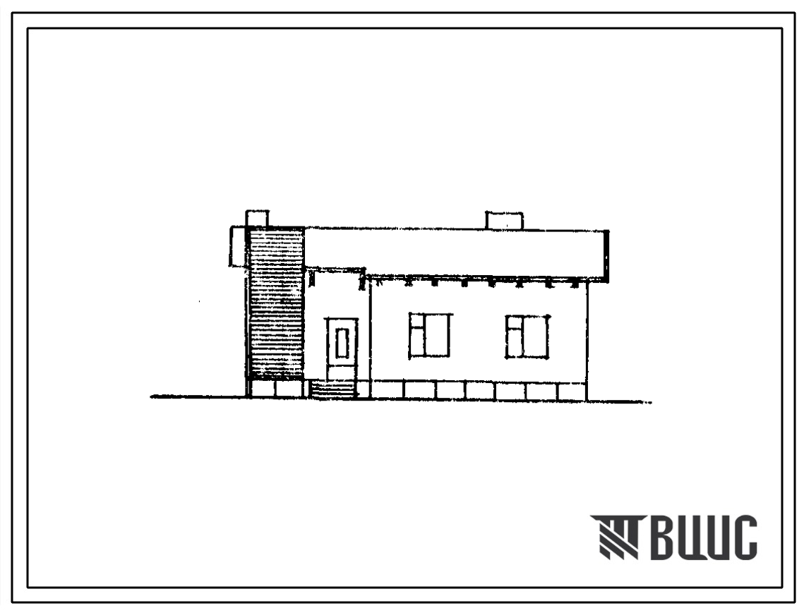 Типовой проект 184-40-91сп.86 Одноэтажный дом с четырехкомнатной квартирой. Для индивидуального строительства в сельской местности