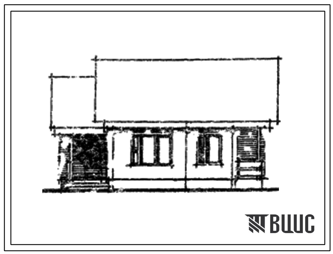 Типовой проект 181-97-102/1 Одноэтажный одноквартирный четырехкомнатный жилой дом для государственного и кооперативного строительства в сельской местности.