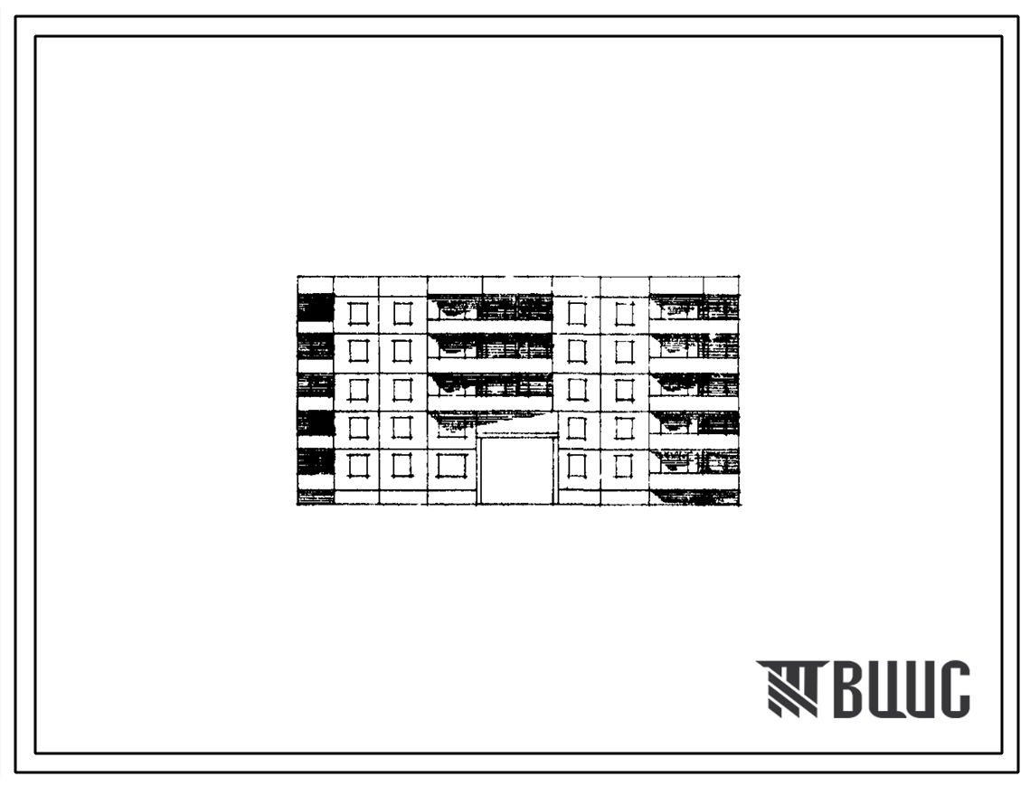 Типовой проект 90-047/1 Блок-секция пятиэтажная 26-квартирная рядовая с проездом (однокомнатных 1Б — 4, двухкомнатных 2Б — 11, трехкомнатных 3Б — 11). Для строительства в IВ климатическом подрайоне, II и III климатических районах.