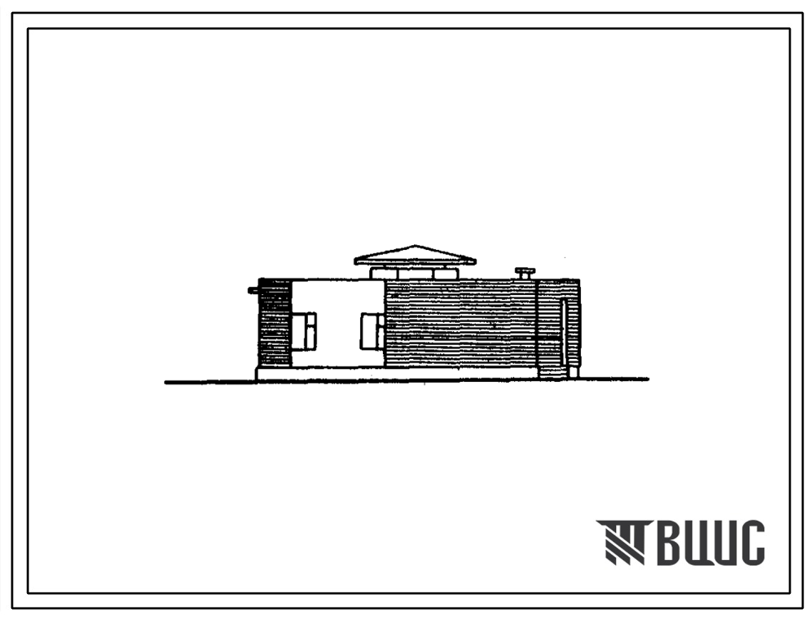 Типовой проект 184-40-104.86 Одноэтажный жилой дом с пятикомнатной квартирой типа 5Б (правый)