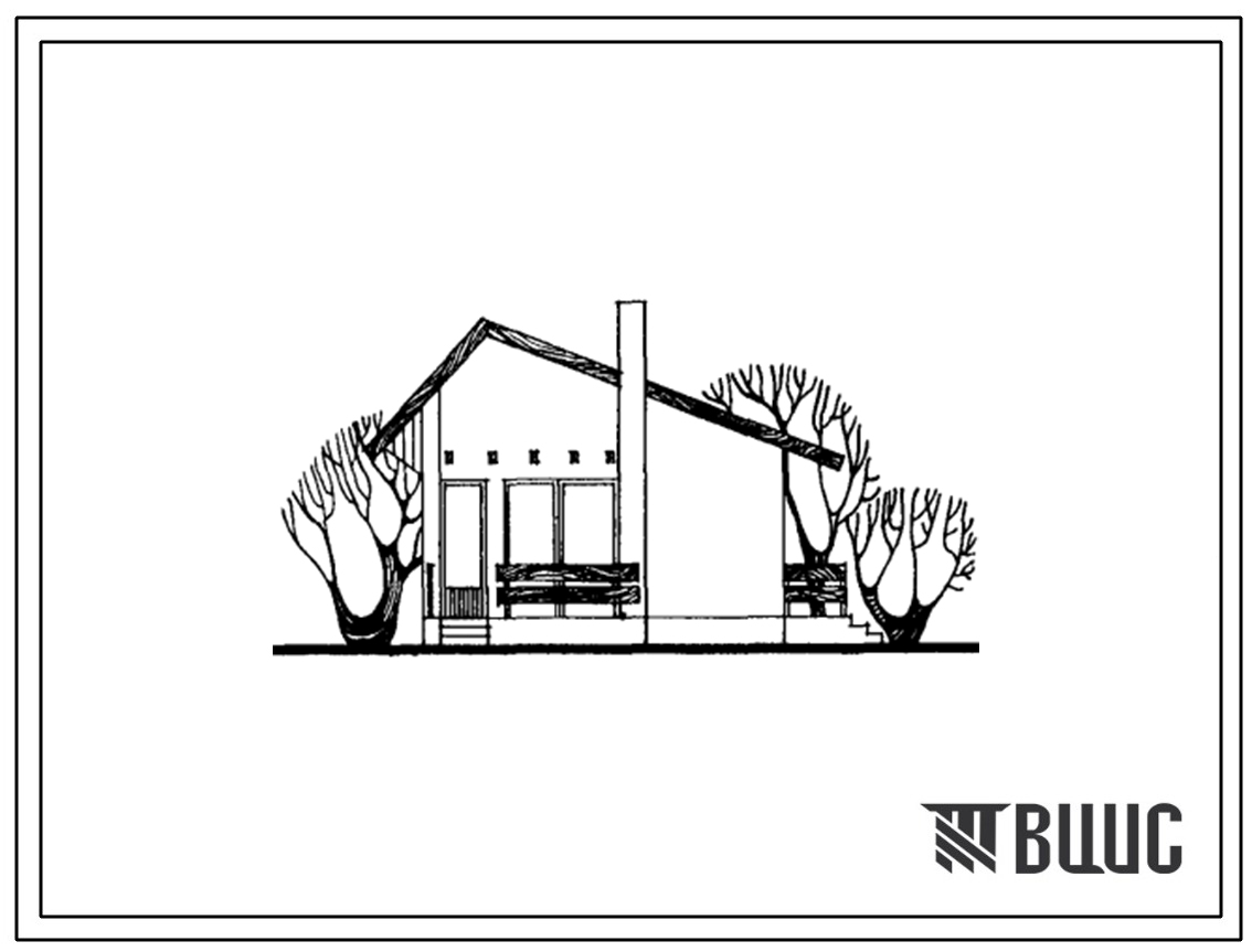 Типовой проект 184-000-21 Однокомнатный садовый летний домик. Для строительства в III климатическом районе.