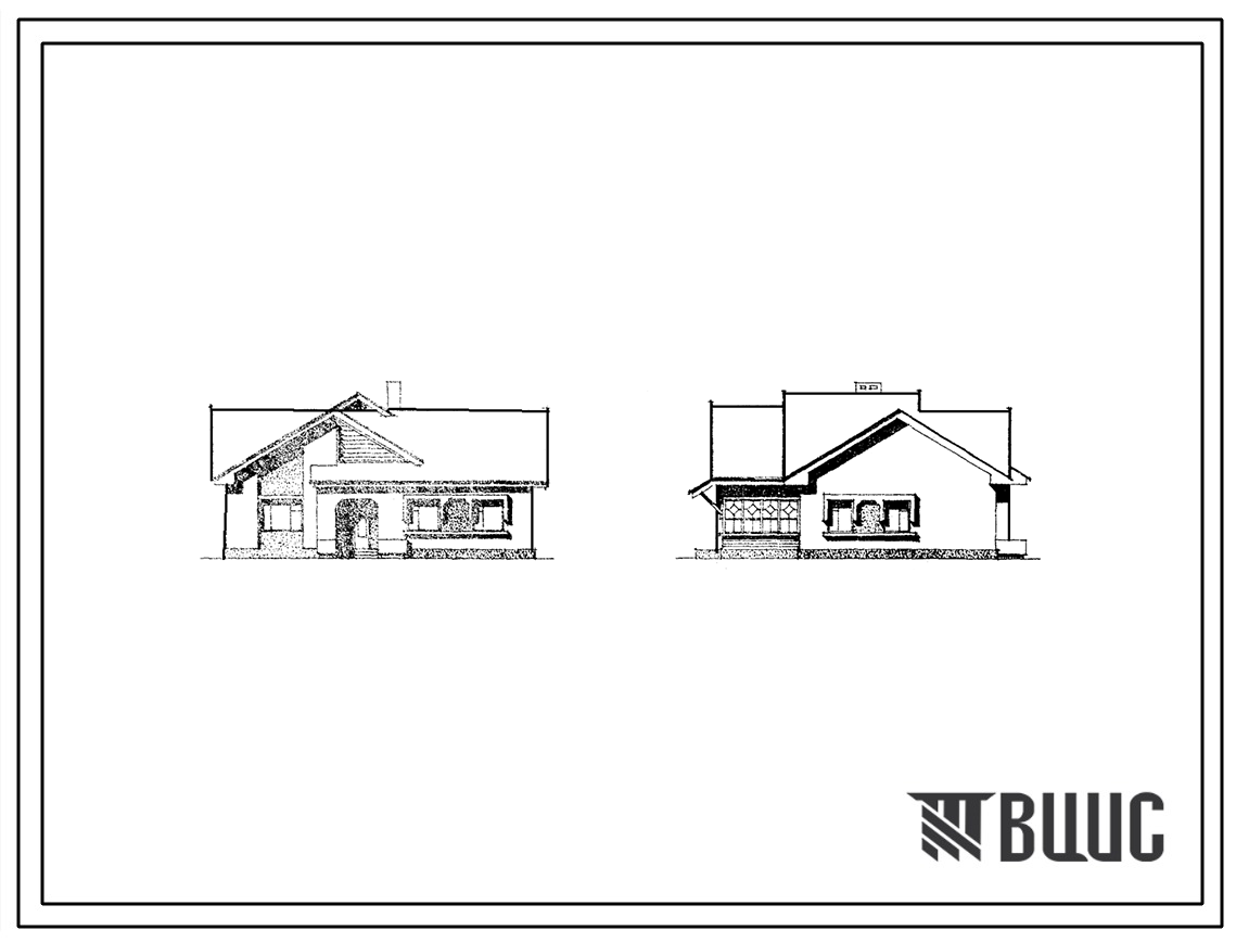 Типовой проект 185-000-193 Одноэтажный одноквартирный жилой дом с четырехкомнатной квартирой для индивидуальных застройщиков.