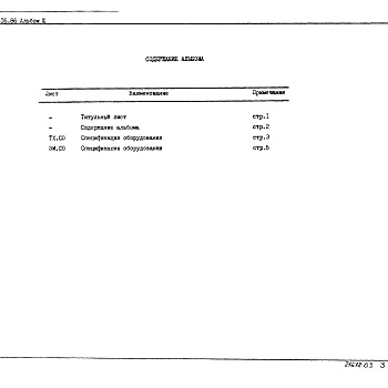 Состав фльбома. Типовой проект 902-2-417.86Альбом 3 Спецификации оборудования (из ТП 902-2-416.86)  