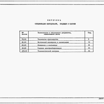 Состав фльбома. Типовой проект 902-1-170.91Альбом 8 Спецификации оборудования           	             