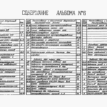 Состав фльбома. Типовой проект 902-1-170.91Альбом 6 Силовое электрооборудование. Технологический контроль   