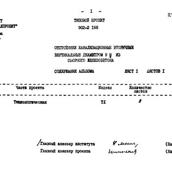 Состав фльбома. Типовой проект 902-2-168Альбом 3 Заказные спецификации