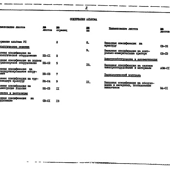 Состав фльбома. Типовой проект 902-1-64.84 Альбом 6 Заказные спецификации (из ТП 902-1-60)   