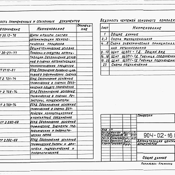 Состав фльбома. Типовой проект 904-02-16.85Альбом 1 Кондиционер прямоточный с одной секцией воздухонагревателя первого подогрева и воздухонагревателем второго подогрева. Электрическая система регулирования (КТЦ2-10...КТЦ2-250)