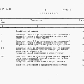 Состав фльбома. Типовой проект 902-1-170.91Альбом 11 Сметы. Подземная часть   