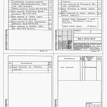 Состав фльбома. Типовой проект 903-4-174.91Альбом 7 Низковольтные комплектные устройства.Задание заводу-изготовителю