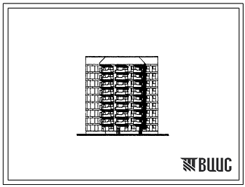 Фасады Типовой проект 123-024м Блок-секция девятиэтажная 44-квартирная угловая правая 1Б.2Б.3Б.3Б.4Б.