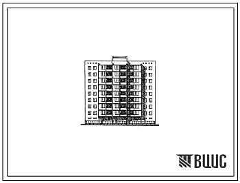 Фасады Типовой проект 68-016м.85 Девятиэтажная блок-секция рядовая с торцевыми окончаниями на 40 квартир